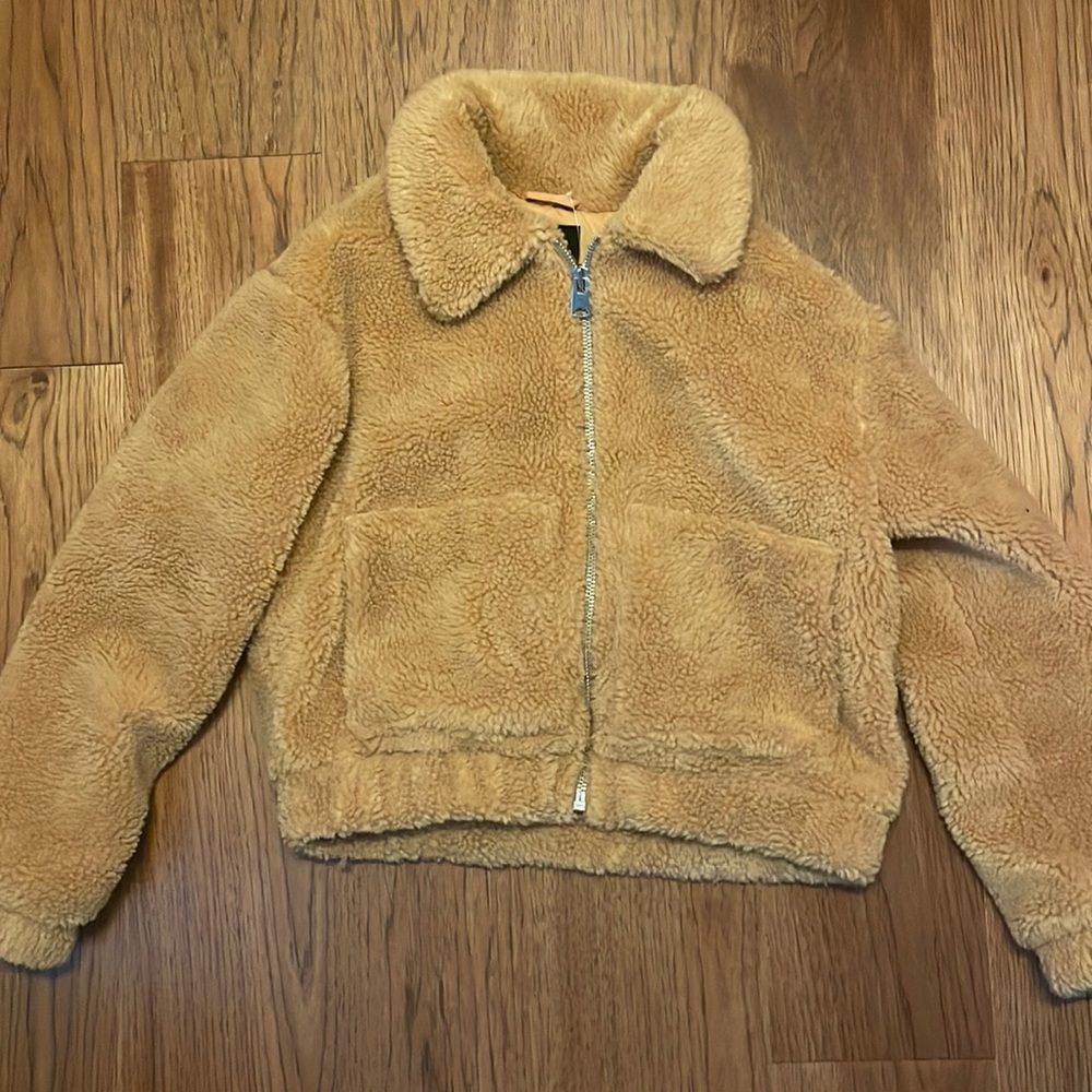 BRAND NEW Urban outfitters fuzzy bomber coat